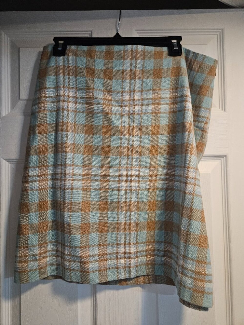 Talbots Teal and Brown Skirt